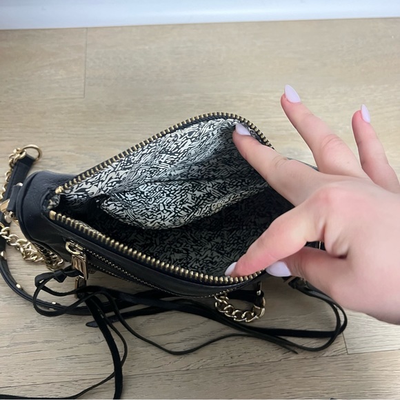 Rebecca Minkoff Zipper Moto Tassel Crossbody Bag - Picture 10 of 11